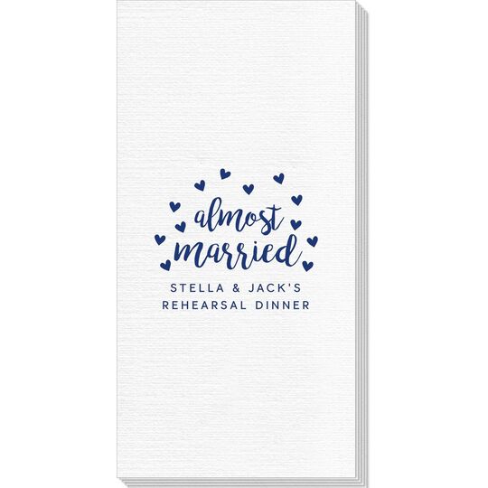 Confetti Hearts Almost Married Deville Guest Towels